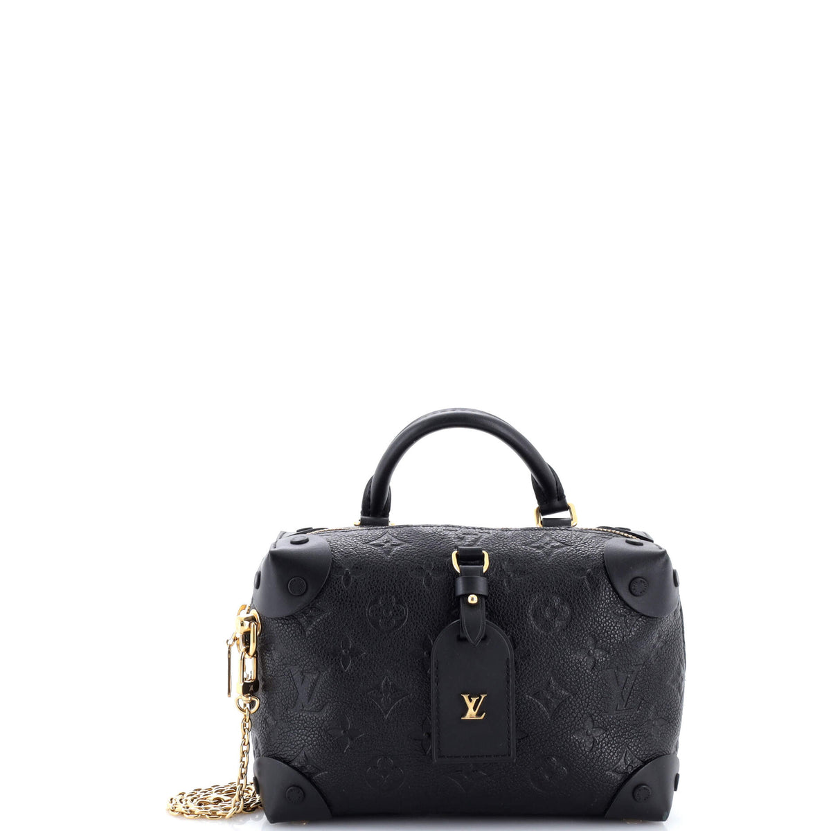 Louis Vuitton Petite Malle Souple Handbag Monogram Empreinte Leather