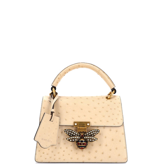 Gucci Queen Margaret Top Handle Bag Ostrich Small