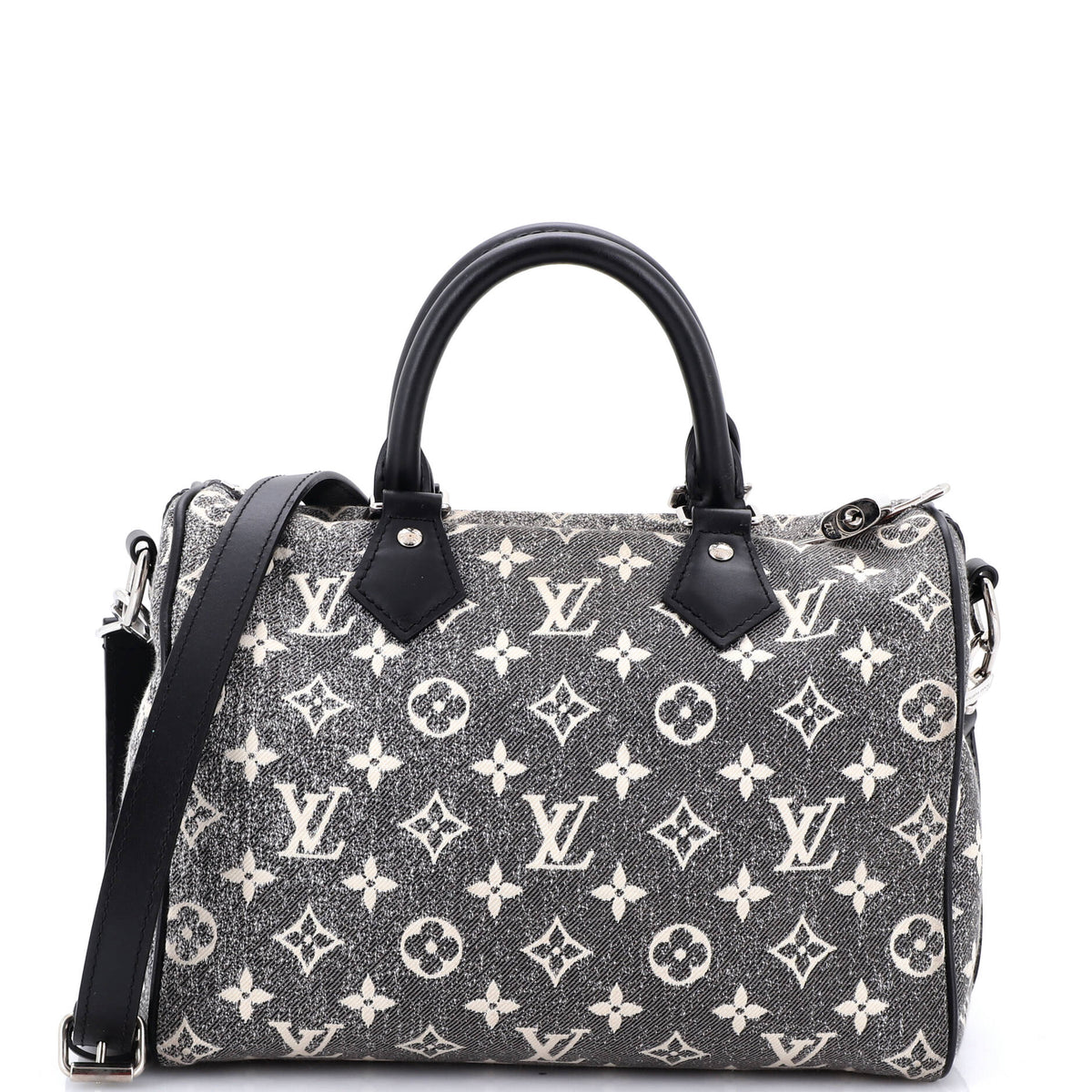 Louis Vuitton Speedy Bandouliere Bag Monogram Jacquard Denim 25