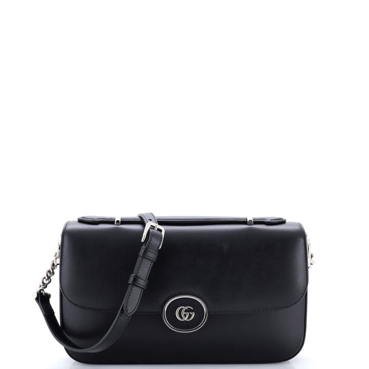 Gucci Petite GG Flap Shoulder Bag Leather Small