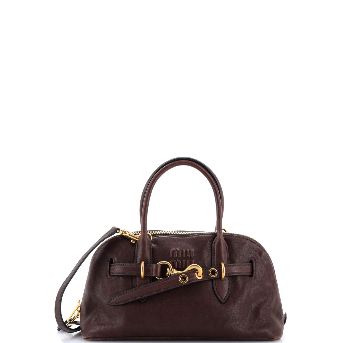 Miu Miu Aventure Top Handle Bag Leather Regular