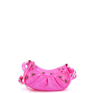 Le Cagole Giant Studs Shoulder Bag Leather XS