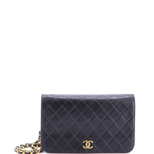 Chanel Vintage Full Flap Bag Quilted Lambskin Medium