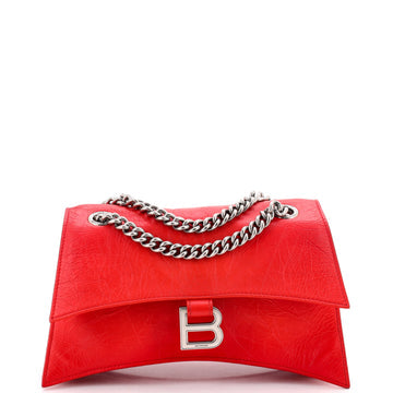 Crush Chain Flap Bag Leather Small