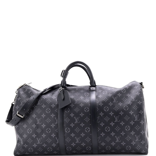 Louis Vuitton Keepall Bandouliere Bag Monogram Eclipse Canvas 55