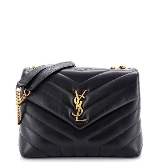 Saint Laurent Loulou Shoulder Bag Matelasse Chevron Leather Small
