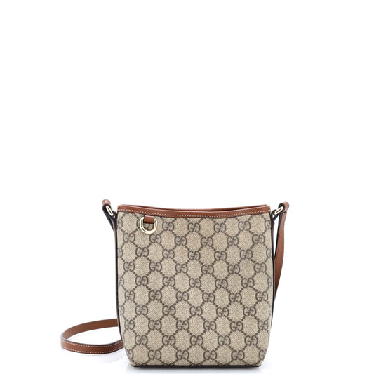 Gucci GG Emblem Bucket Bag GG Coated Canvas Nano