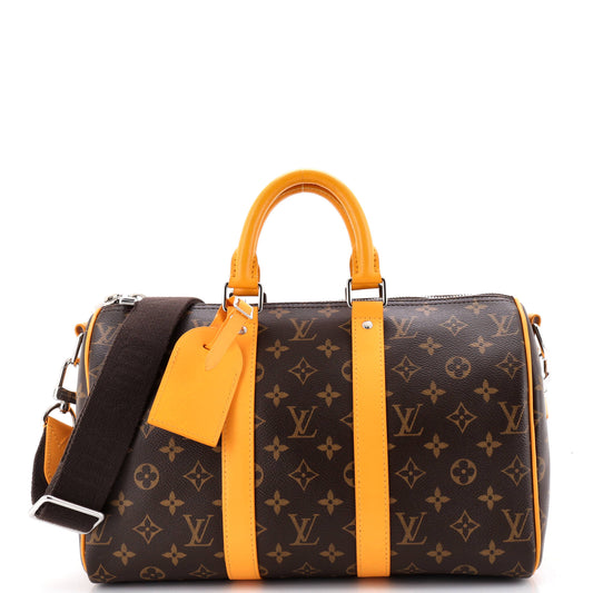 Louis Vuitton Keepall Bandouliere Bag Macassar Monogram Canvas 35