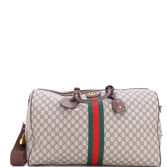 Gucci Ophidia Carry On Duffle Bag GG Coated Canvas Large