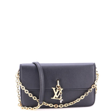 LV Bloom Wallet on Chain Leather