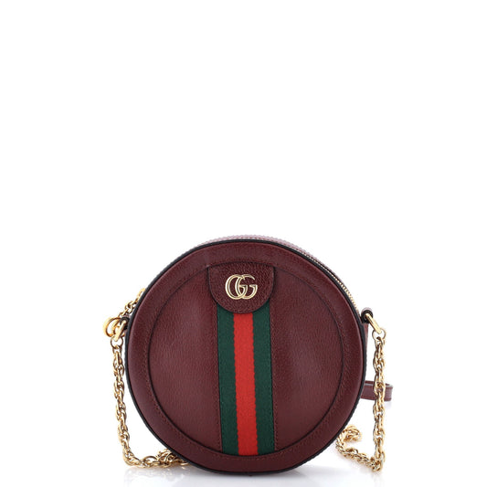 Gucci Ophidia Round Shoulder Bag Leather Mini