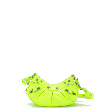 Le Cagole Giant Studs Shoulder Bag Leather XS