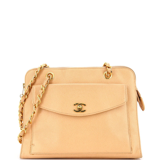 Chanel Vintage Front Pocket Camera Bag Caviar Large