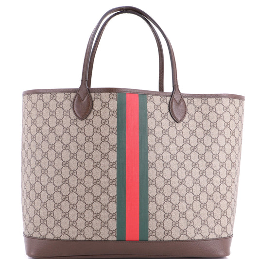 Gucci Ophidia Open Shopping Tote GG Coated Canvas Large