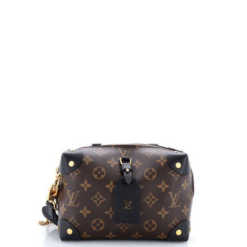 Petite Malle Souple Handbag Monogram Canvas with Leather