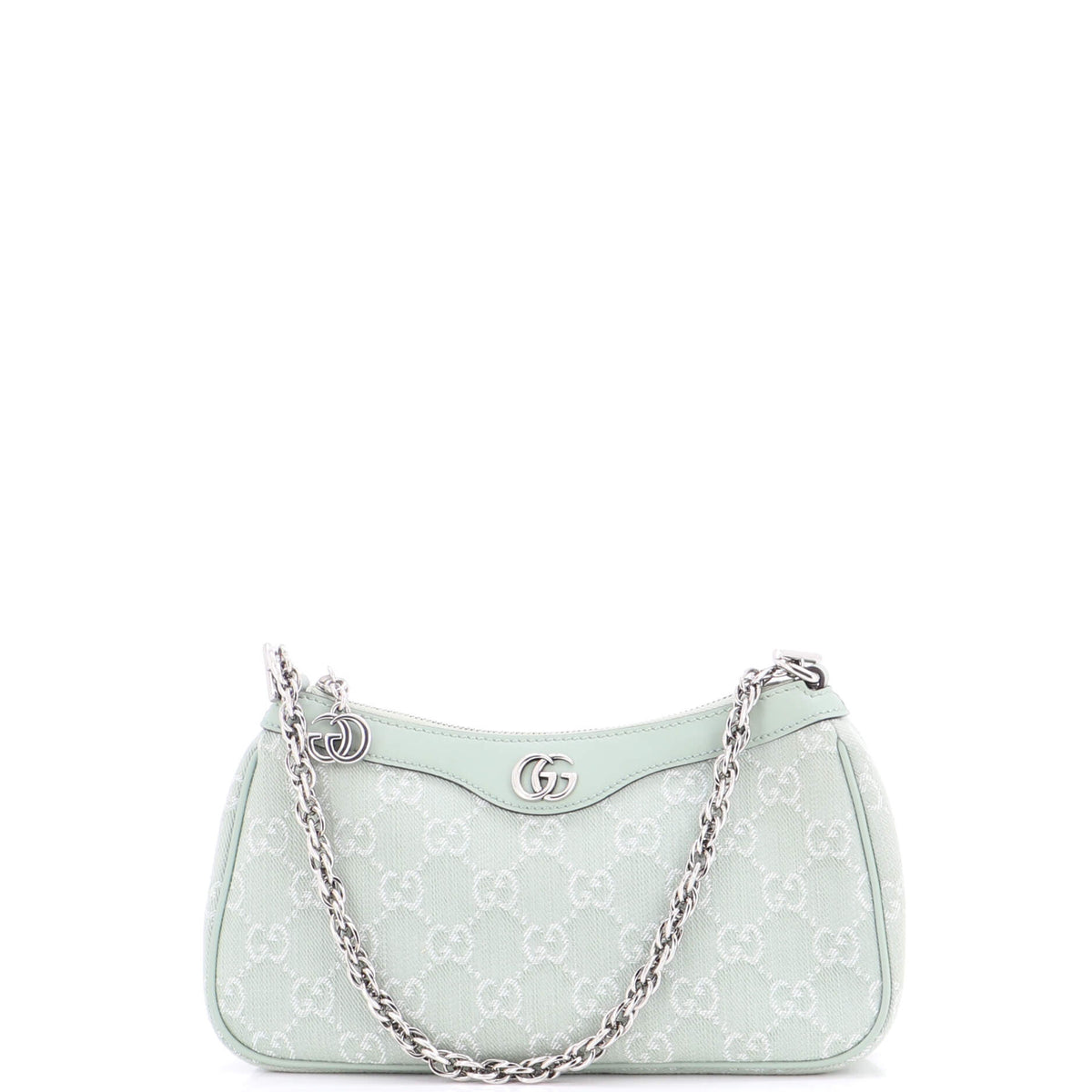 Gucci Ophidia Zip Pochette Shoulder Bag GG Denim Small