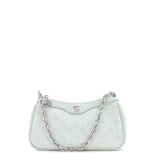 Gucci Ophidia Zip Pochette Shoulder Bag GG Denim Small