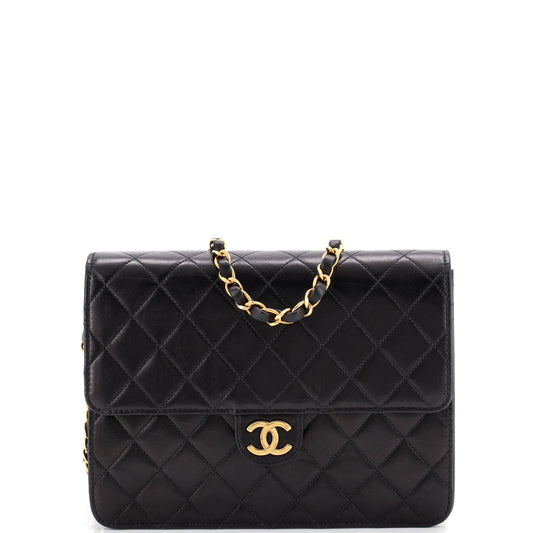 Chanel Vintage Clutch with Chain Quilted Leather Small