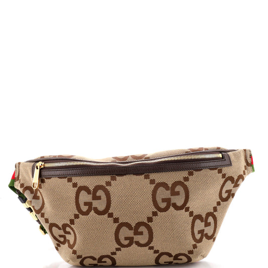 Gucci Belt Bag Jumbo GG Canvas with Leather Large
