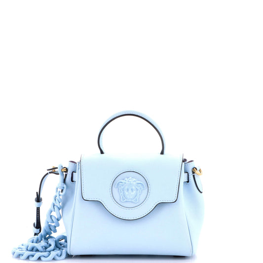 Versace La Medusa Top Handle Bag Leather Small