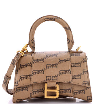 Hourglass Top Handle Bag BB Coated Canvas XS