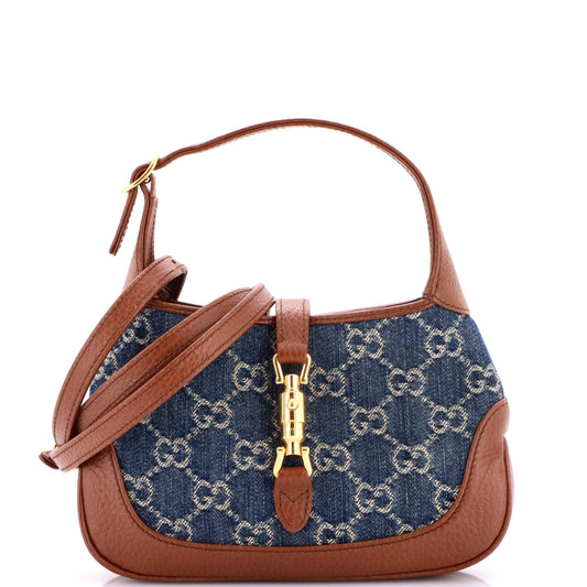 Gucci Jackie 1961 Hobo GG Denim Mini
