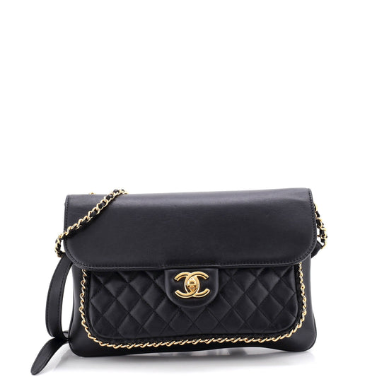 Chanel Unchained Flap Crossbody Bag Quilted Lambskin Medium