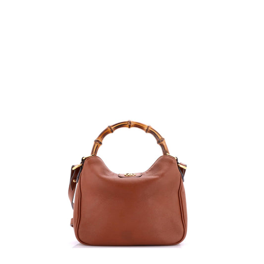 Gucci Diana NM Bamboo Shoulder Bag Leather Small