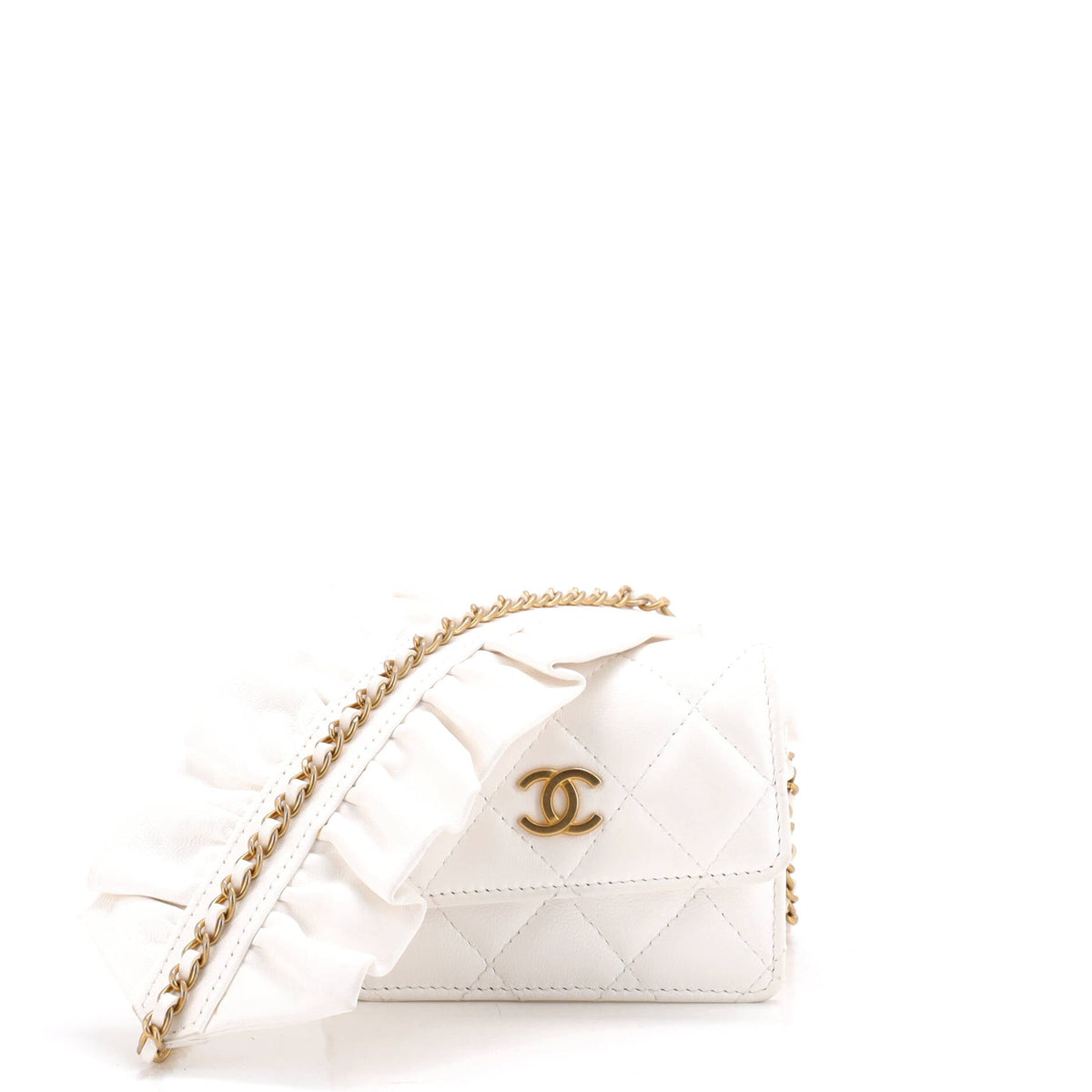 Chanel Romance Clutch With Chain Quilted Lambskin Mini