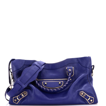 City Classic Metallic Edge Bag Leather Medium