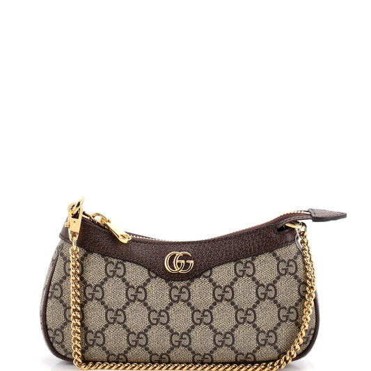 Gucci Ophidia Charm Shoulder Bag GG Coated Canvas with Leather Mini