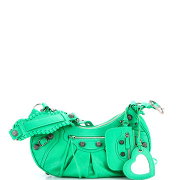 Le Cagole Giant Studs Shoulder Bag Leather Small