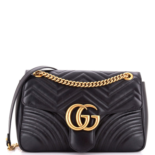 Gucci GG Marmont Flap Bag Matelasse Leather Large