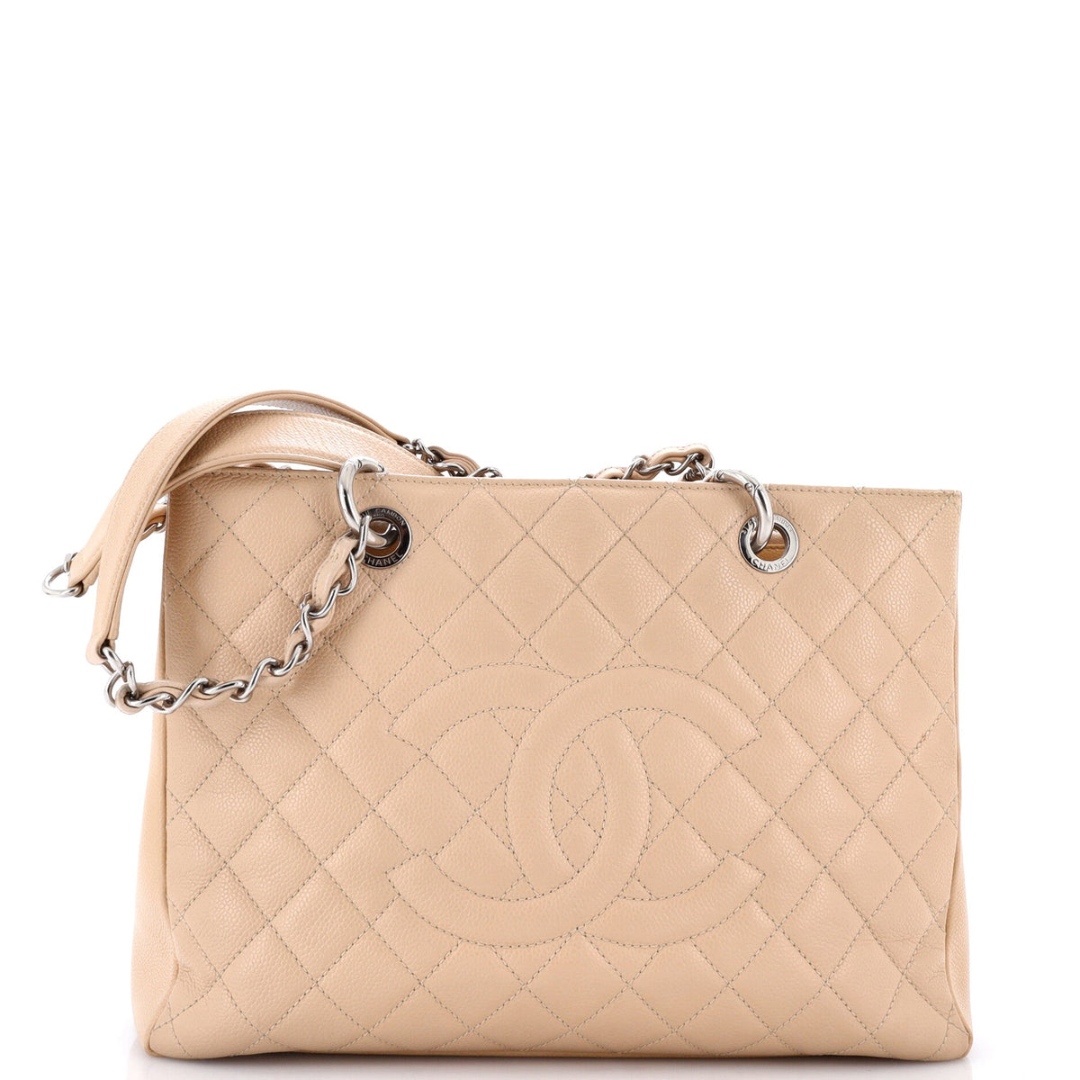 Chanel Vintage Grand Shopping Tote Quilted Caviar