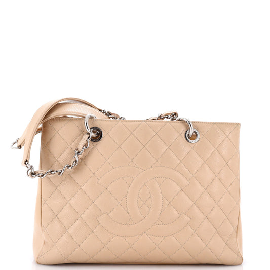 Chanel Vintage Grand Shopping Tote Quilted Caviar
