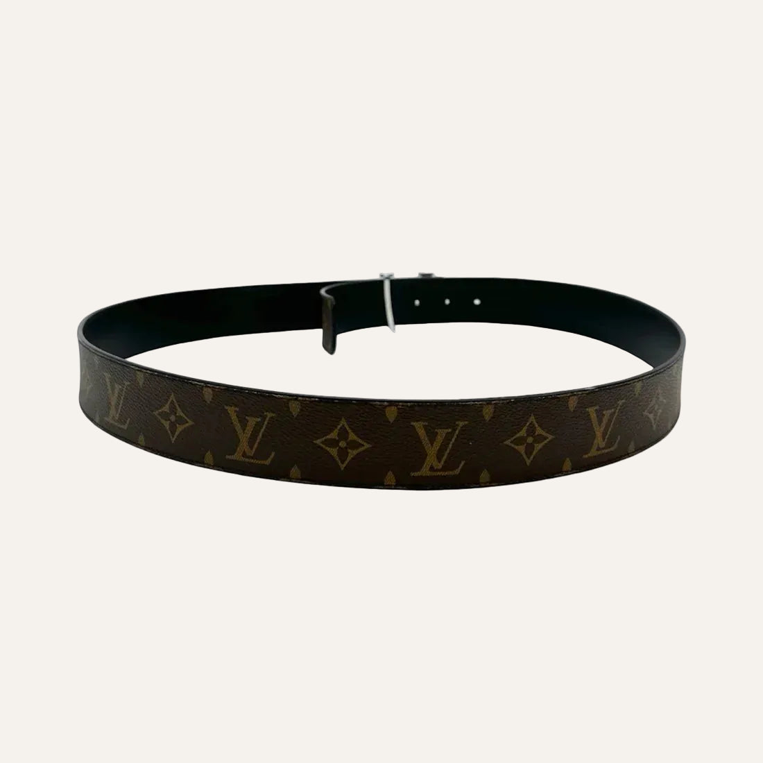 Louis Vuitton Damier Ebene Essential LV Leather Belt