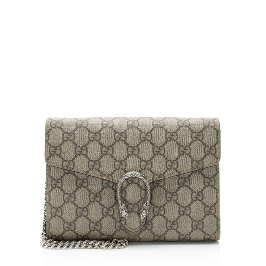 Gucci Dionysus Chain Wallet GG Coated Canvas Small
