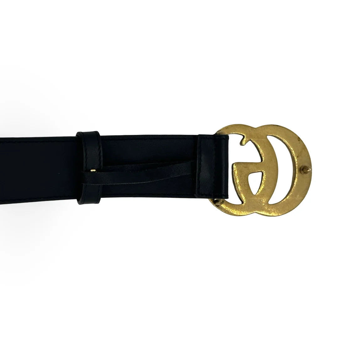 GUCCI- Leather GG Marmont Wide Belt