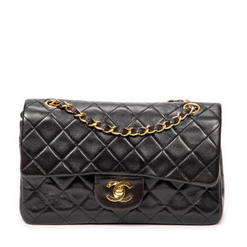 Chanel Vintage Classic Double Flap Bag Quilted Lambskin Small