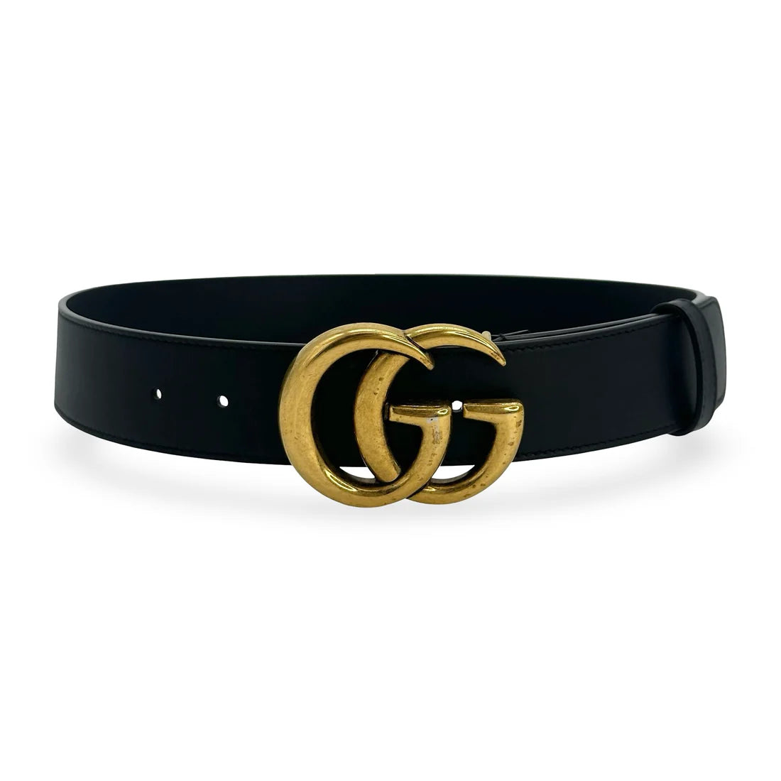 GUCCI- Leather GG Marmont Wide Belt