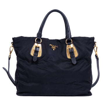 Prada Convertible Belted Tote Tessuto Large