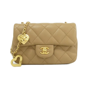 Chanel Heart Charms Flap Bag Quilted Lambskin Mini