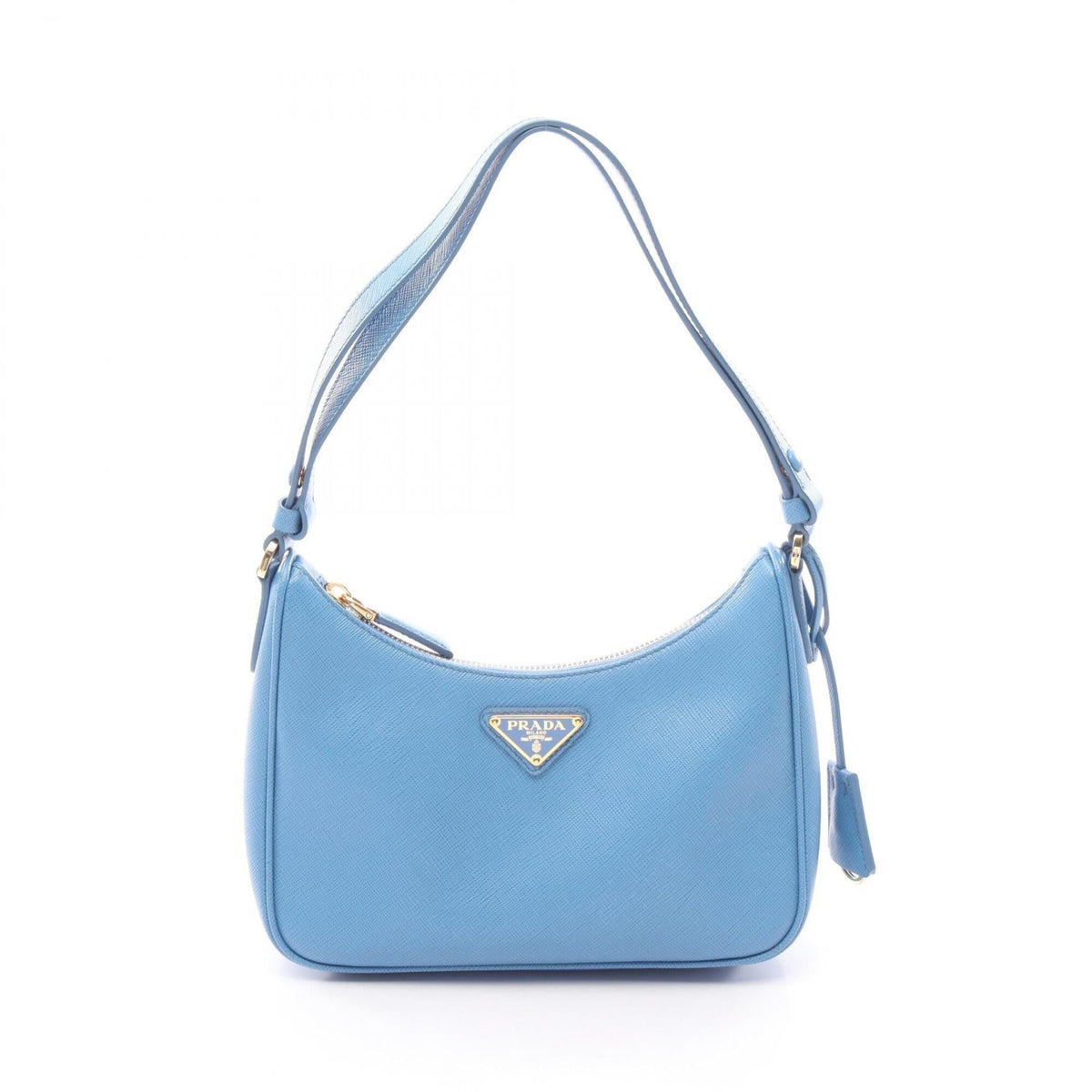 Prada Adjustable Handle Zip Hobo Saffiano Leather Mini