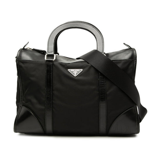Prada Convertible Weekender Bag Tessuto with Saffiano Leather Medium
