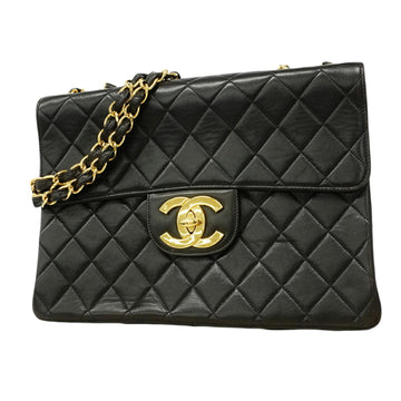 Chanel Vintage Classic Single Flap Bag Quilted Lambskin Jumbo