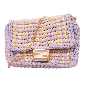 Fendi Baguette NM Bag Woven Raffia Medium