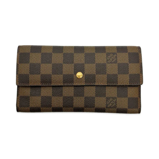 LOUIS VUITTON  Damier Ebene Sarah Wallet
