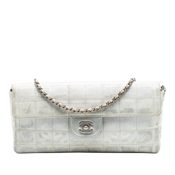 Chanel Travel Line Flap Bag Quilted Nylon East West