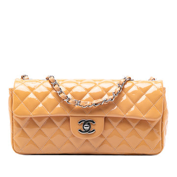 Chanel Classic Single Flap Bag Quilted Patent East West