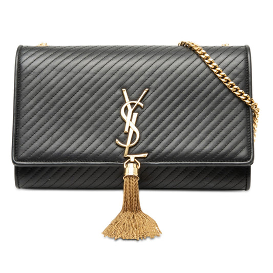 Saint Laurent Classic Monogram Tassel Crossbody Bag Leather Medium